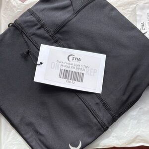 ZYIA Black High-Rise Leggings with Pockets